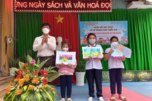 Thư viện Tiền Giang tổ chức ngày hội đọc sách và vẽ tranh cho thiếu nhi